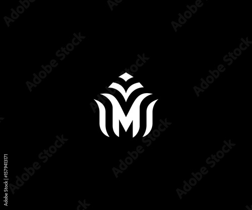 letter m wellness health therapy logo
