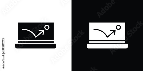 Bounce rate icon vector glyph pack. Black silhouette icons.