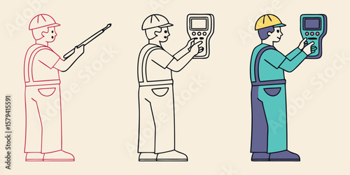 Technician holding device and tool worker hard hat
