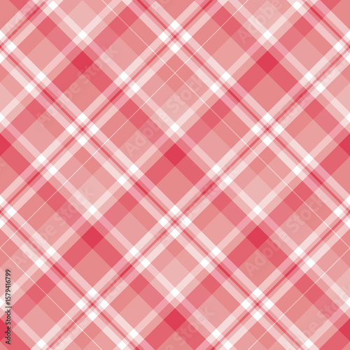 Seamless pattern with pleasant pink and white colors for plaid, fabric, textile, clothes, tablecloth and other things. Vector image. 2
