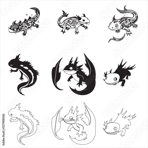 set of axolotl bundle pack collection