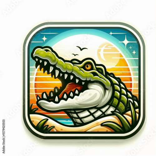 cartoon crocodile head