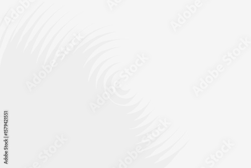 Minimal White Concentric Circles Background. Abstract Radial Pattern with Soft Gradient. Modern Clean Vector Texture for Design, Branding, Presentation, Poster, Banner, Web, Wallpaper