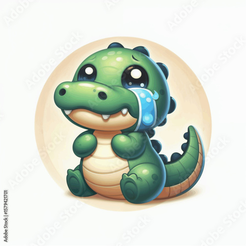 sad crocodile cartoon