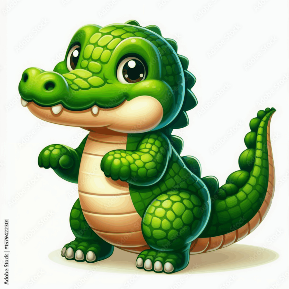 Fototapeta premium funny crocodile cartoon