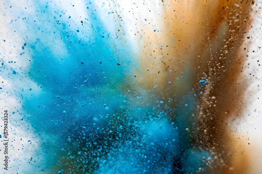 Fototapeta premium Rainy Window with Water Droplets and Cool Blue Texture