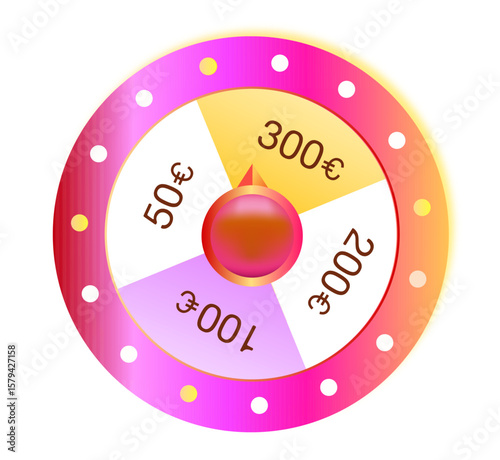 Wheel of fortune with numbers