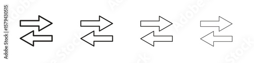 Transfer icons in minimalistic thin line strokes designs