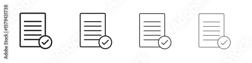 Reservation icons in minimalistic thin line strokes designs