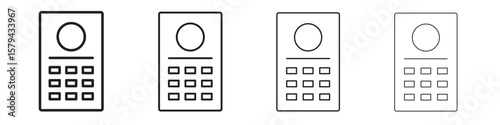 Intercom icons in minimalistic thin line strokes designs
