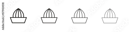 Hand Juicer icons in minimalistic thin line strokes designs