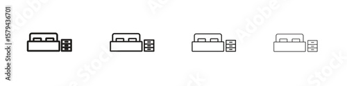 Clean Room icons in minimalistic thin line strokes designs