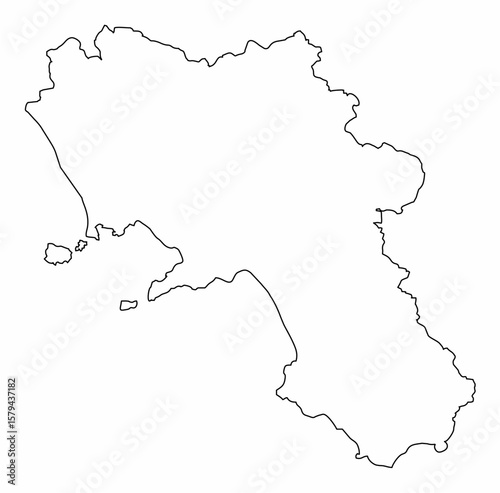 Campania outline map
