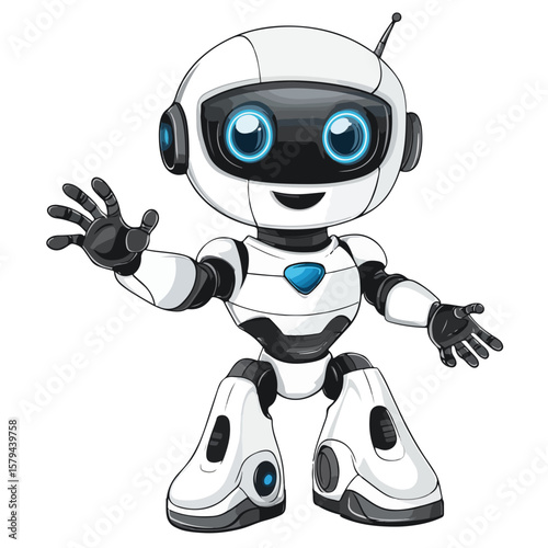 A simple robot illustration, depicting a classic design.