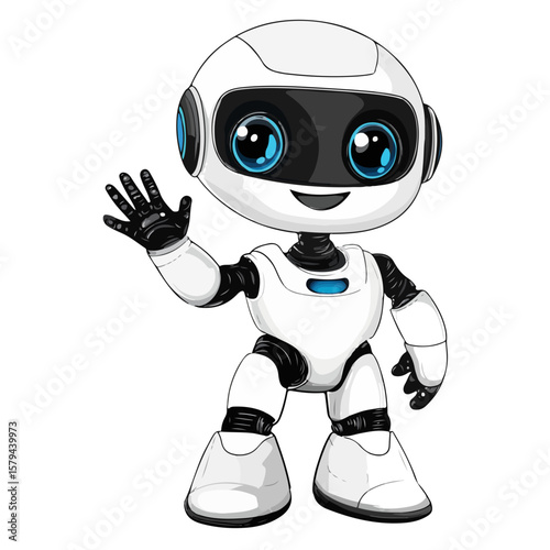 A simple robot illustration, depicting a classic design.