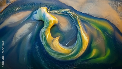 Iceland Braided River Aerial