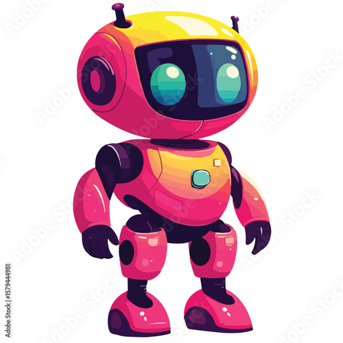 A simple robot illustration, depicting a classic design.