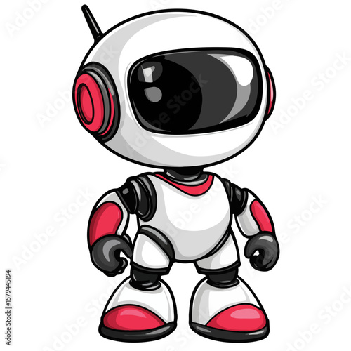 A simple robot illustration, depicting a classic design.
