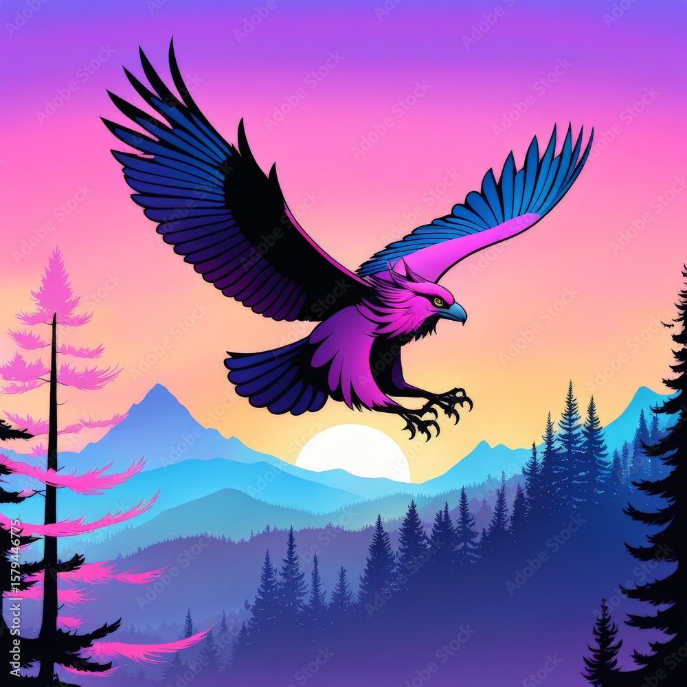 Fototapeta premium eagle flying in the sky