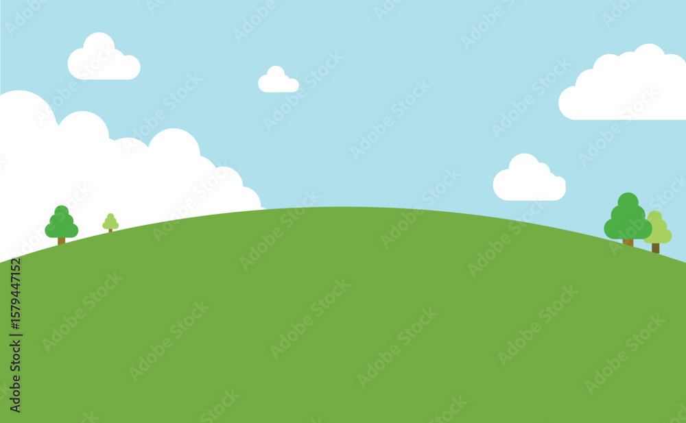 Illustration of agreen nature landscape background Illustration of agreen nature landscape background