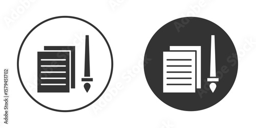 Wills and trusts icon design flat silhouette style