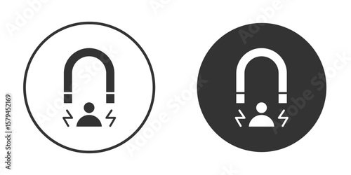 User engagement icon design flat silhouette style