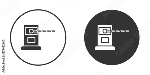 Toll road icon design flat silhouette style