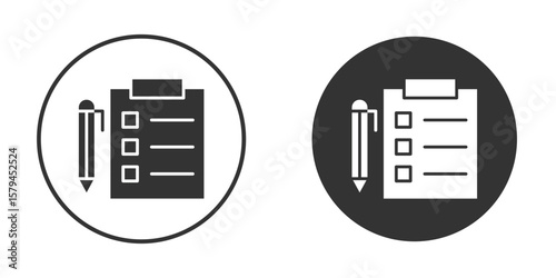 Survey icon design flat silhouette style