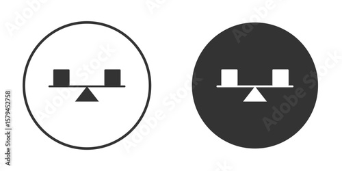 Stability icon design flat silhouette style