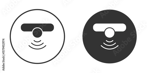 Sensor icon design flat silhouette style