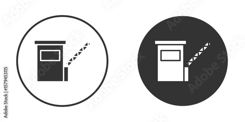 Road toll icon design flat silhouette style