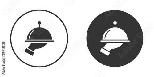 Restaurant Tray icon design flat silhouette style