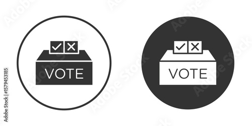 Referendum icon design flat silhouette style