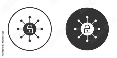 Private network icon design flat silhouette style