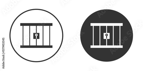 Prison icon design flat silhouette style
