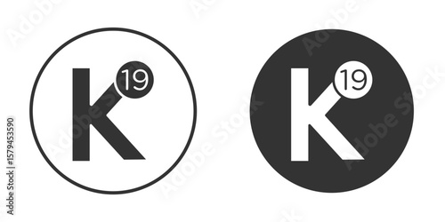 Potassium icon design flat silhouette style