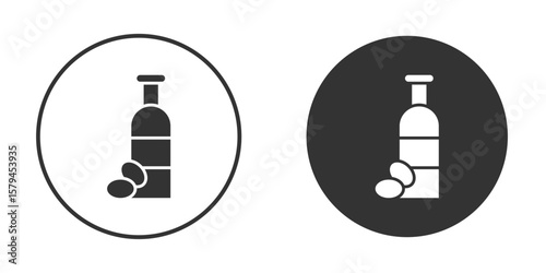Olive oil icon design flat silhouette style