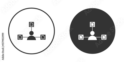 Multitask icon design flat silhouette style