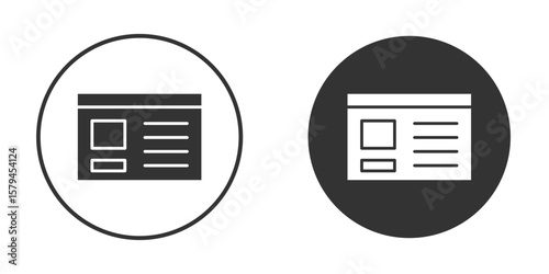 Mood board icon design flat silhouette style