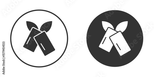 Mint gum icon design flat silhouette style