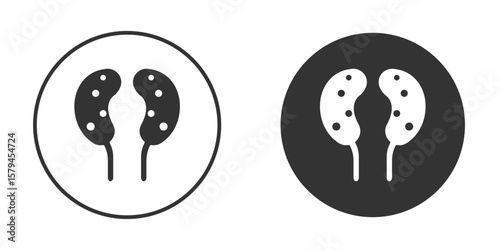 Kidney disease icon design flat silhouette style