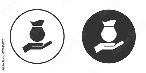 Inheritance law icon design flat silhouette style
