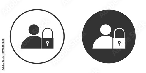 Guarantor icon design flat silhouette style