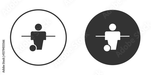 Foosball icon design flat silhouette style