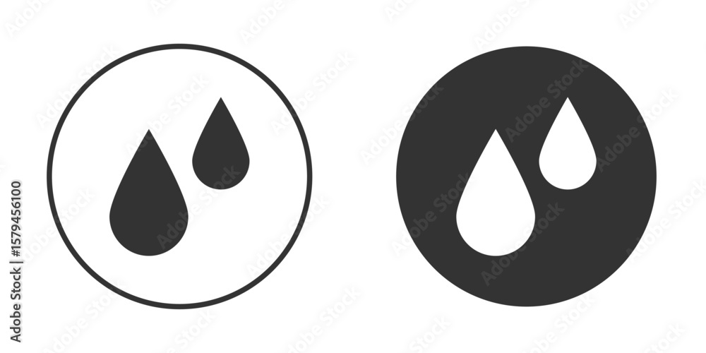 Fototapeta premium Drop icon design flat silhouette style