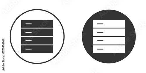 Data center icon design flat silhouette style