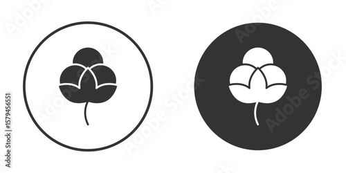 Cotton icon design flat silhouette style