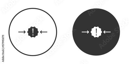 Conflict icon design flat silhouette style