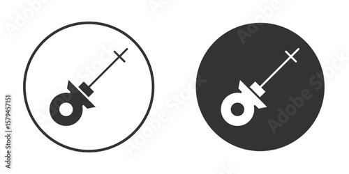 Car dipstick icon design flat silhouette style