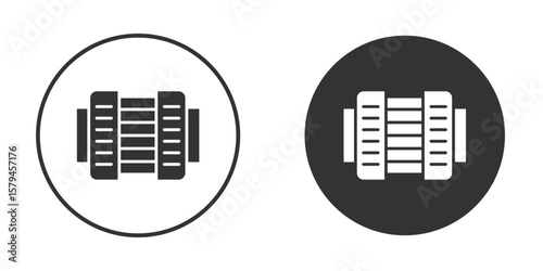 Car alternator icon design flat silhouette style